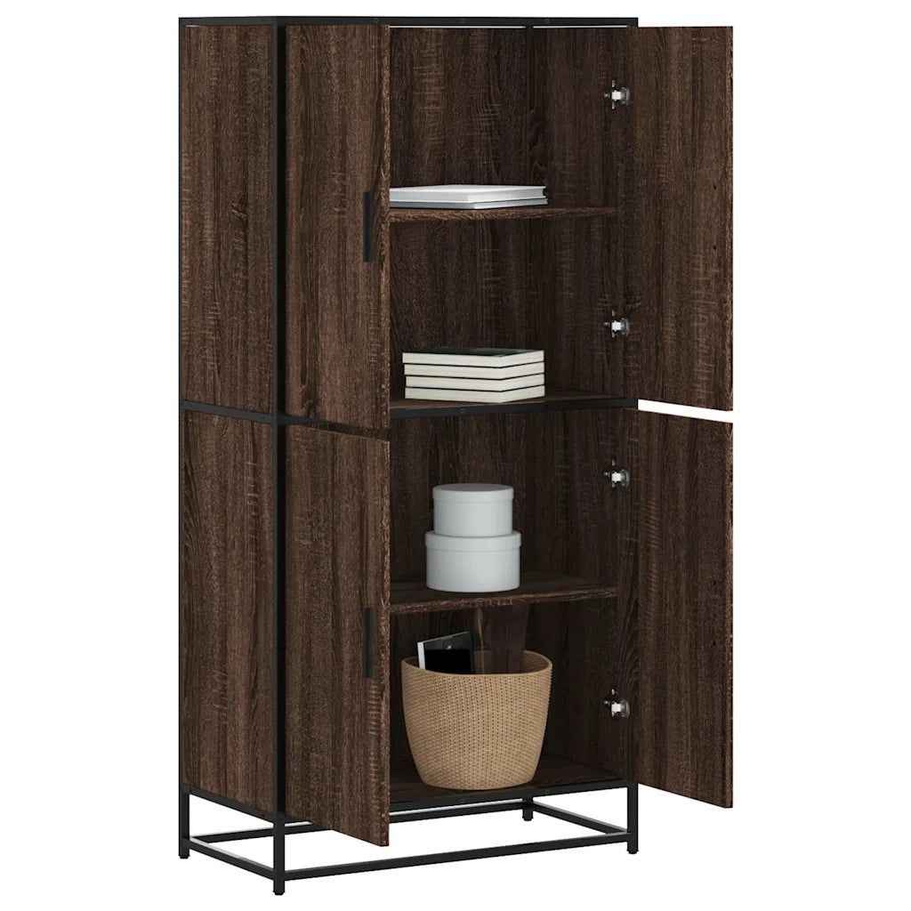 Credenza Rovere Marrone 68x35x139 cm in Truciolato 3300834
