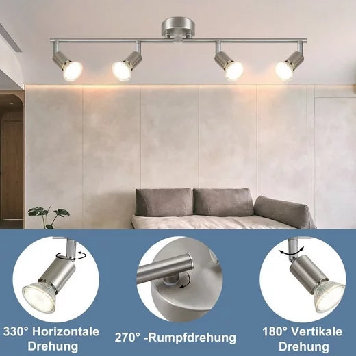 ZMH Faretto da soffitto 4 fiamme GU10 moderni orientabili per soggiorno camera letto