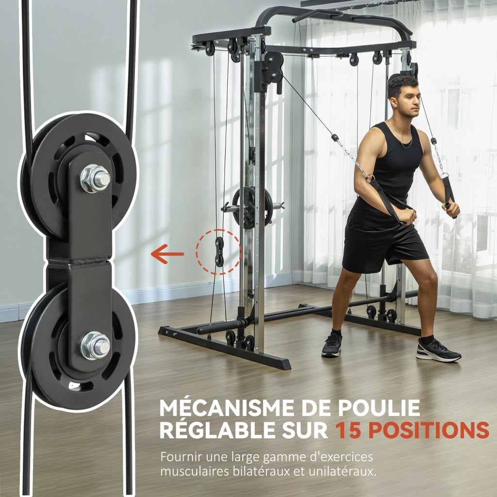 Stazione di allenamento multifunzione ¨C zephmum ¨C nero 210x132x225 cm