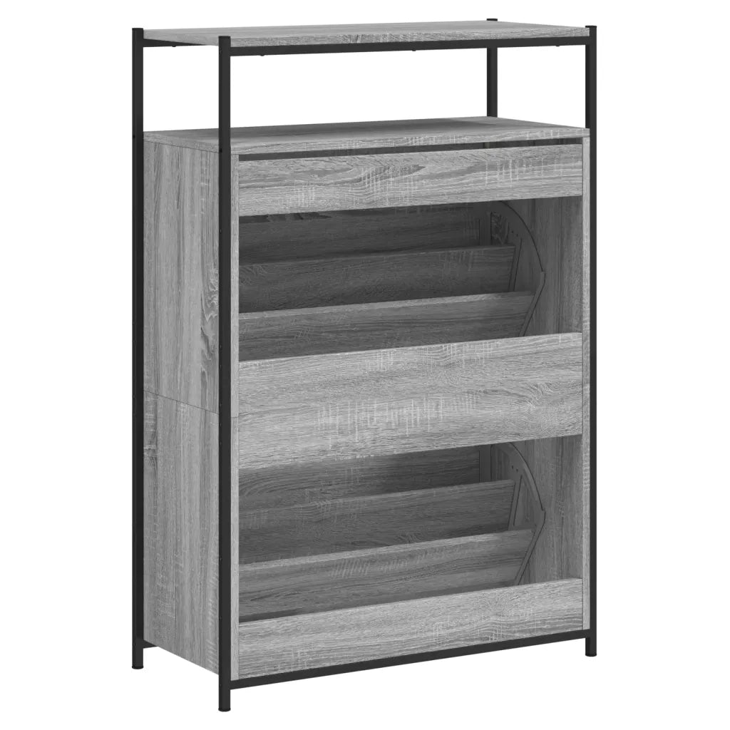 Scarpiera | Mobile per scarpe Grigio Sonoma 75x34x112 cm in Legno Multistrato