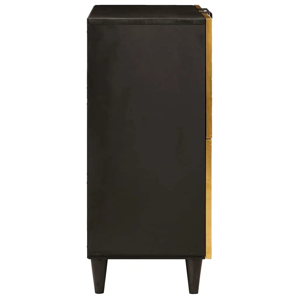 Mobile laterale con archiviazione Nero e Oro 60 x 33,5 x 75 cm 4017854