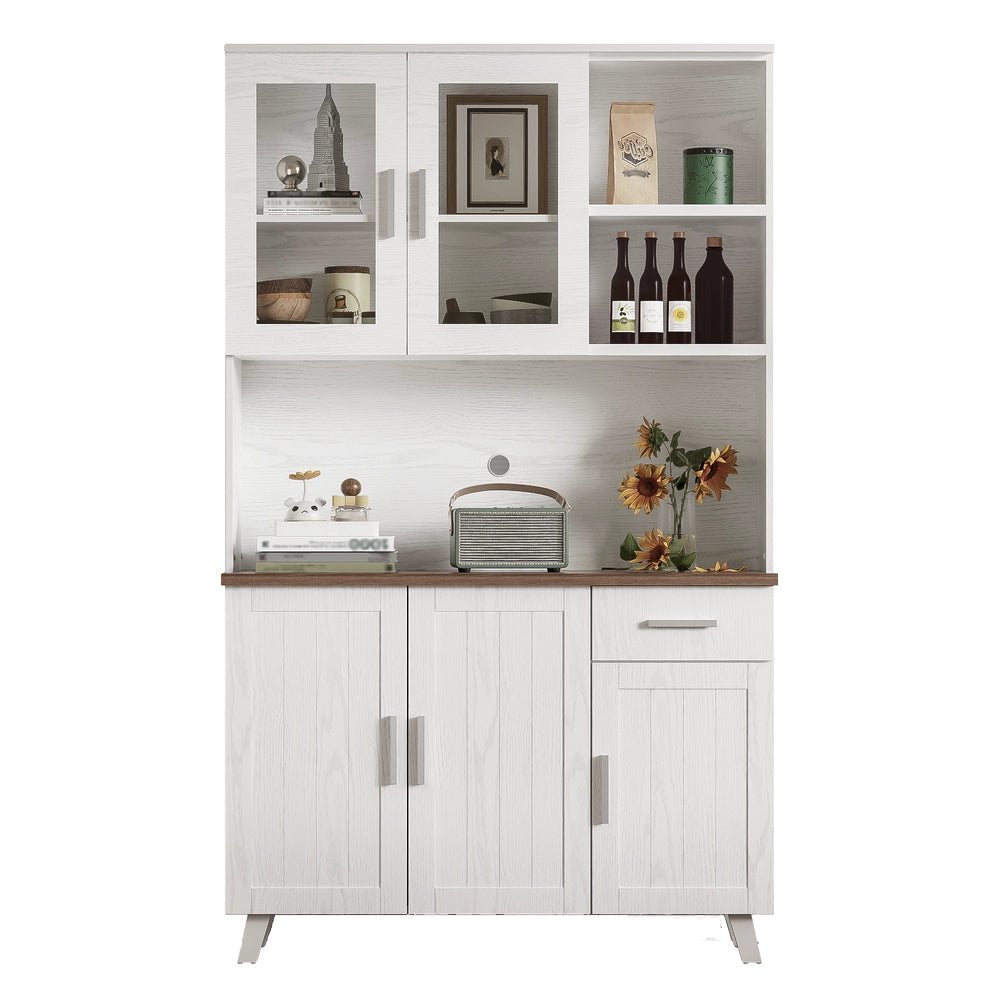Mobile Alto Soggiorno ¨C Xylo ¨C Bianco, Legno, 114x40x190 cm
