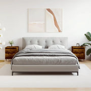 Comodini 2pz-Set di 2 Tavolino da notte Rovere Fumo 40x35x50 cm in Legno Multistrato 434073