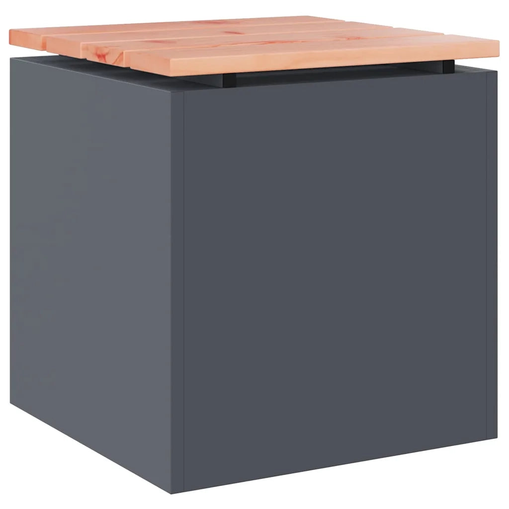 Panchina da giardino Antracite 40 x 40 x 43 cm Acciaio 874914