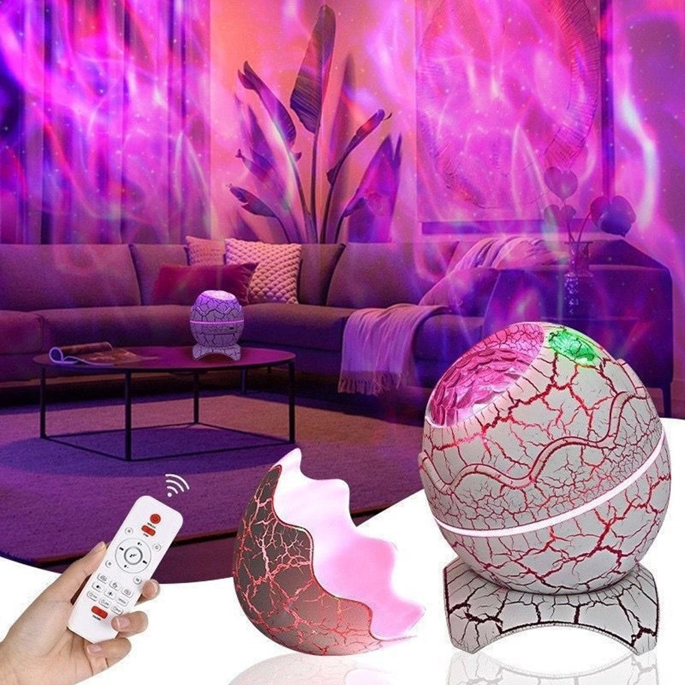 Trade Shop - Proiettore Con Lettore Musicale Wireless Dinosaur Egg Galaxy Starry Sky Telecomando -
