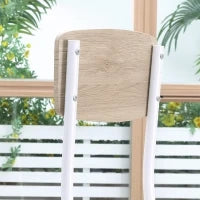 Set da Pranzo 1 Tavolo e 2 Sedie dal Design Salvaspazio in Legno MDF con Struttura in Metallo. 70x70x76cm (tavolo), 39,5x48x88,5cm (sedia)