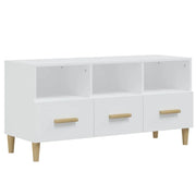 Mobile TV multimediale scaffale TV mobile TV sala da pranzo soggiorno camera da letto 102 x 36 x 50 cm legno ingegnerizzato bianco 02_0025591