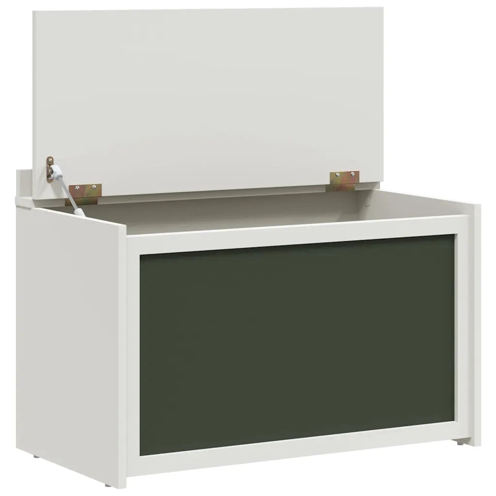 vidaXL Scatola per Giocattoli Bianco 73 x 33 x 55 cm Legno multistrato