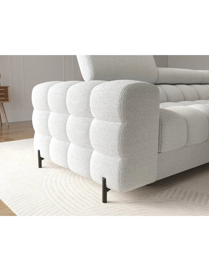 Divano ad angolo destro convertibile Grigio scuro stile contemporaneo 285x99x181cm FILTRO