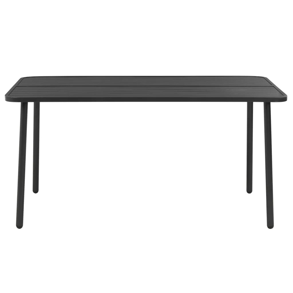 Set da Pranzo da Giardino 7 pz in Acciaio Grigio Scuro 44263
