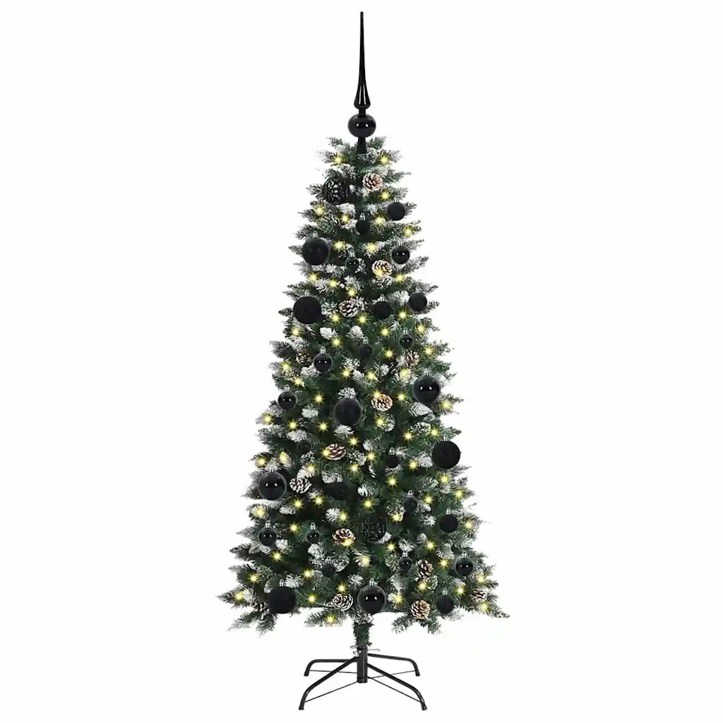 Albero di Natale Artificiale-Albero Natalizio con 150 LED Verde 120 cm 971514
