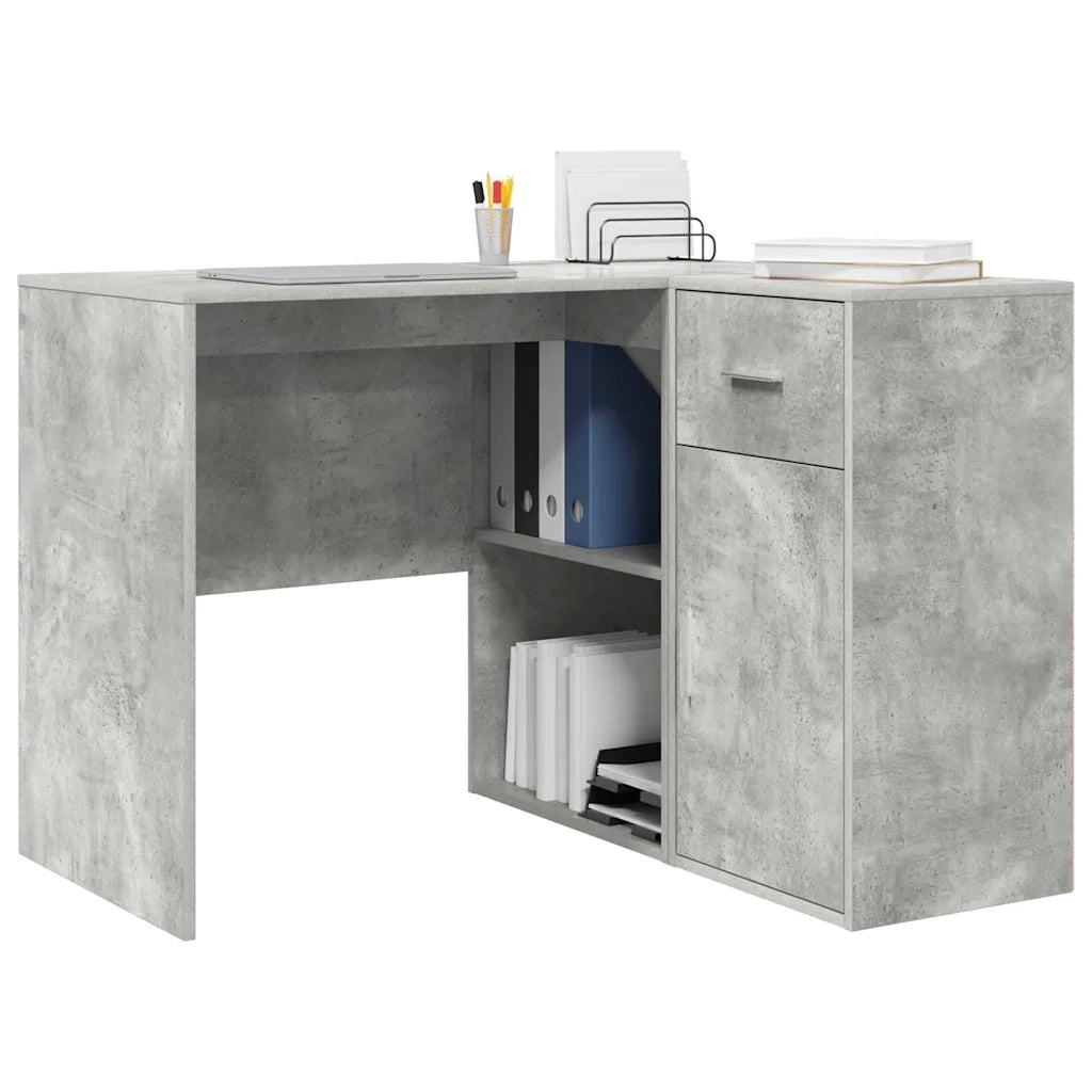 Scrivania ad angolo Grigio cemento 102 x 88 x 75 cm 3337276