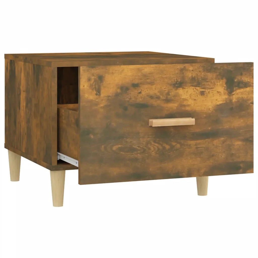 Tavolini Salotto 2 pz Rovere Fumo 50x50x40cm Legno Multistrato 817532