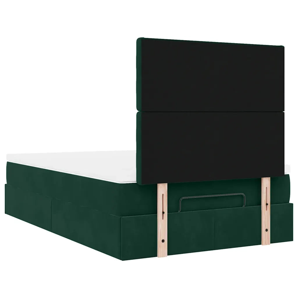vidaXL Struttura Letto Pouf con Materassi 120x200 cm Velluto
