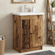 Mobiletto da bagno sotto il lavello Legno antico 890042