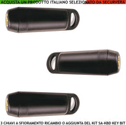 Chiave Elettronica Sfioramento Tre Pezzi Ricambio Amica Elisa Combivox Codici Sicurezza Personali 64 Bit C408 KeyBit Codice Univoco Denver su 3 Miliardi di Combinazioni Controllo Dei Comandi Eseguiti
