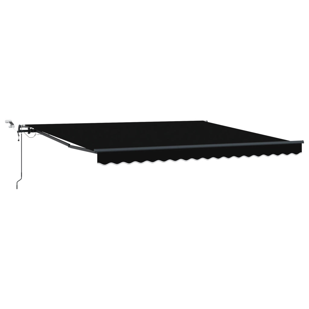 Tenda retrattile automatica con LED nera 400x300 cm