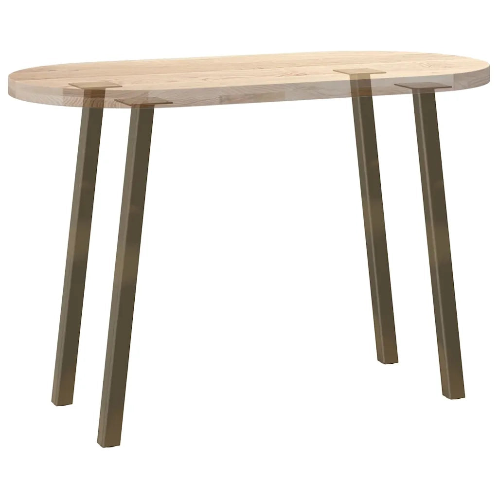Gambe per tavolo consolle 4 pz in acciaio naturale 72 cm Acciaio 4012495
