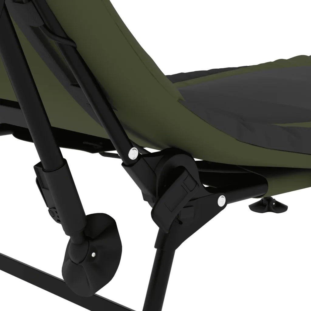 Letto da Pesca Gambe Anti Fango Regolabili Pieghevole Verde CFW6177889