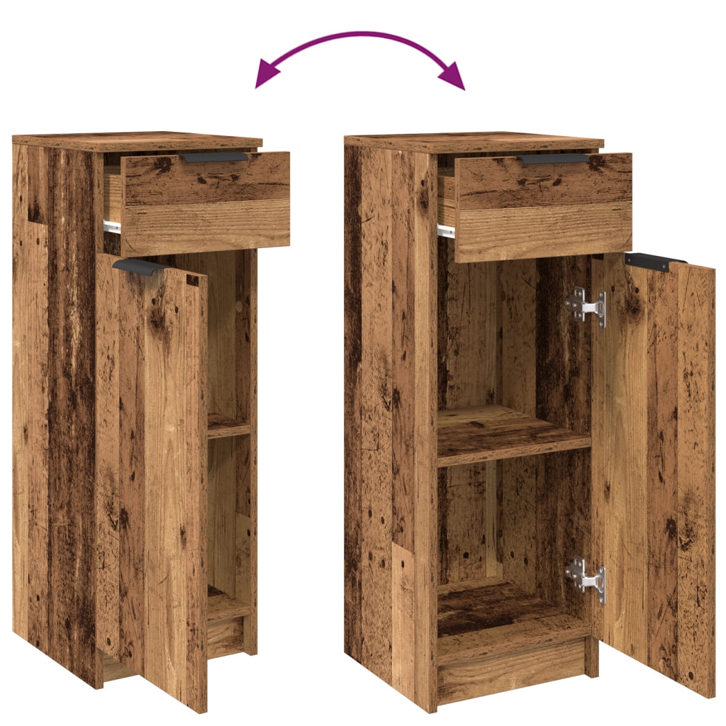 Mobile da bagni in legno antico 32x34x90 cm in legno ingegnerizzato