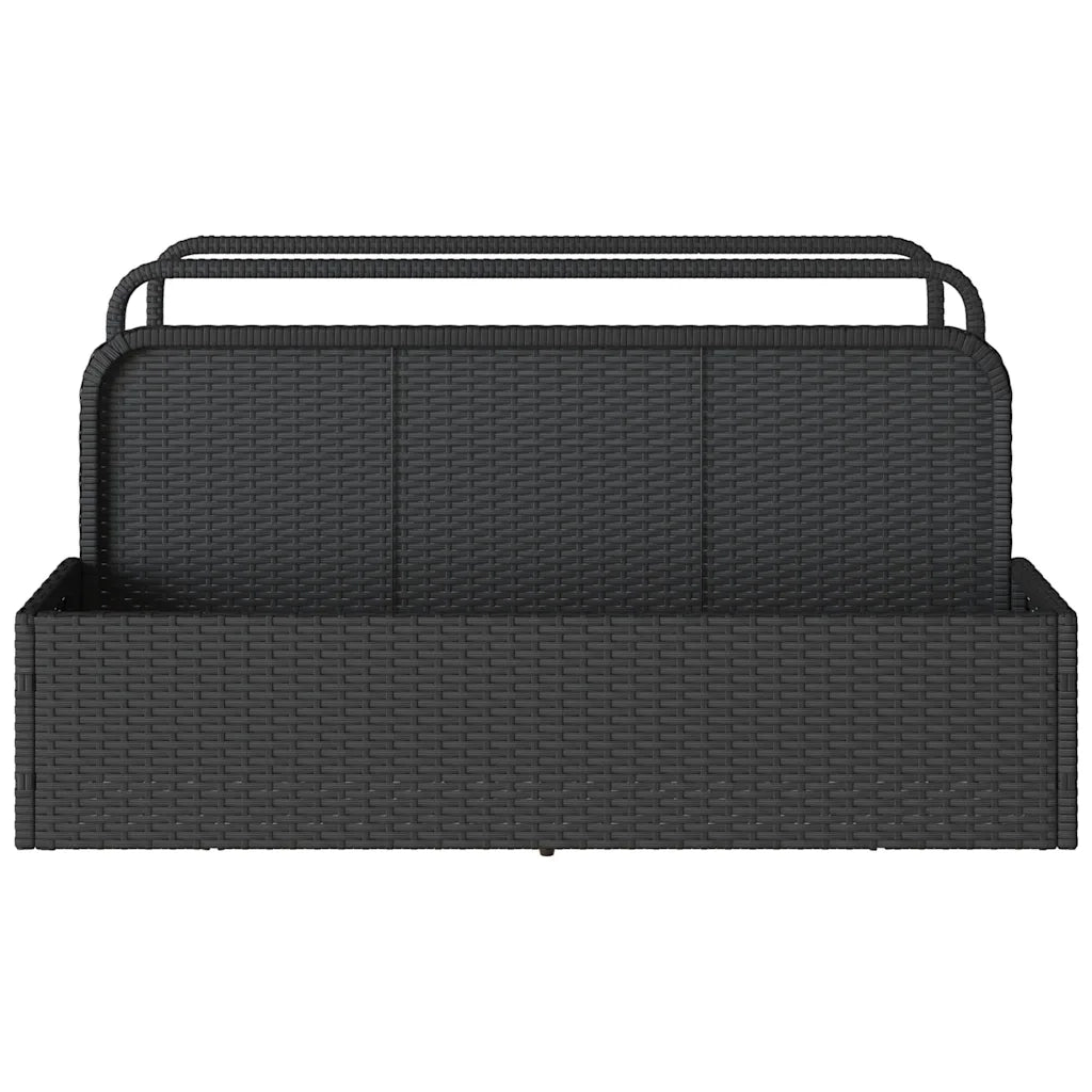 Galleggiante a Bordo Piscina Nero 110x100x57 cm in Polyrattan 4104088