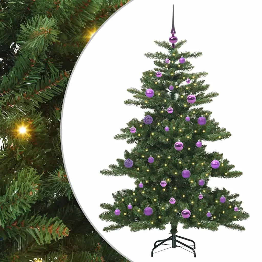 Albero di Natale Artificiale con Rami Pieghevoli Verde 150 cm