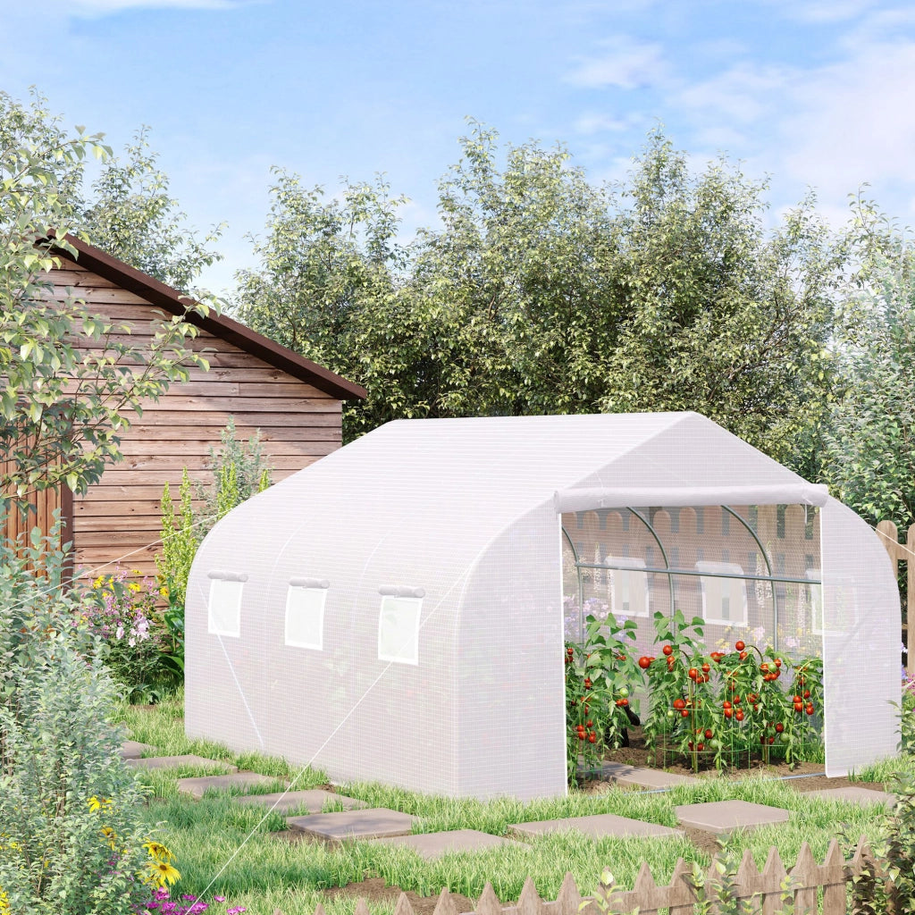 Serra da Giardino a Tunnel ¨C Zephmum ¨C Bianco, PE, Metallo, 4.5x3x2m