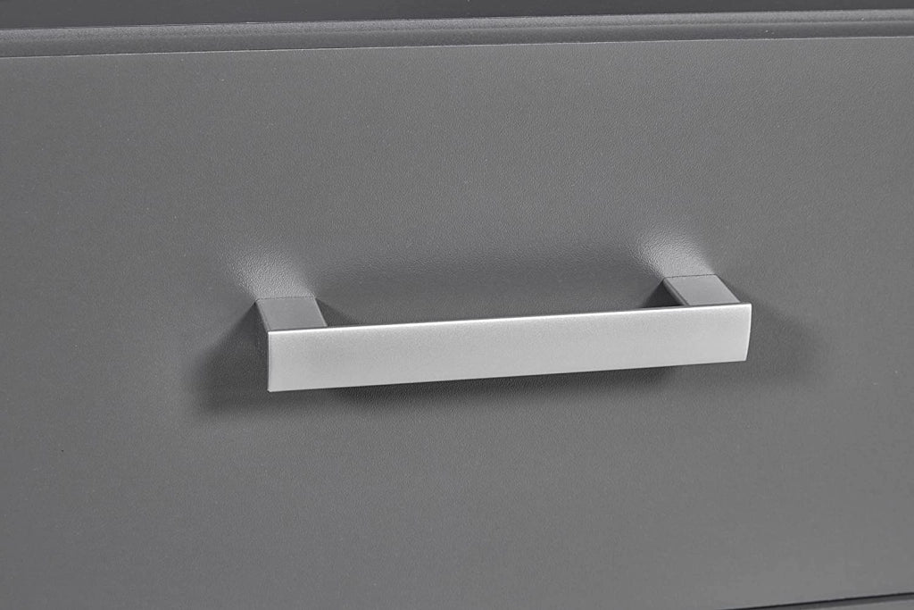 MOBILE SCAFFALE LIBRERIA ELENZIO 8 RIPIANI + 4 CASSETTI 82x40x191H CM GRIGIO GRAFITE
