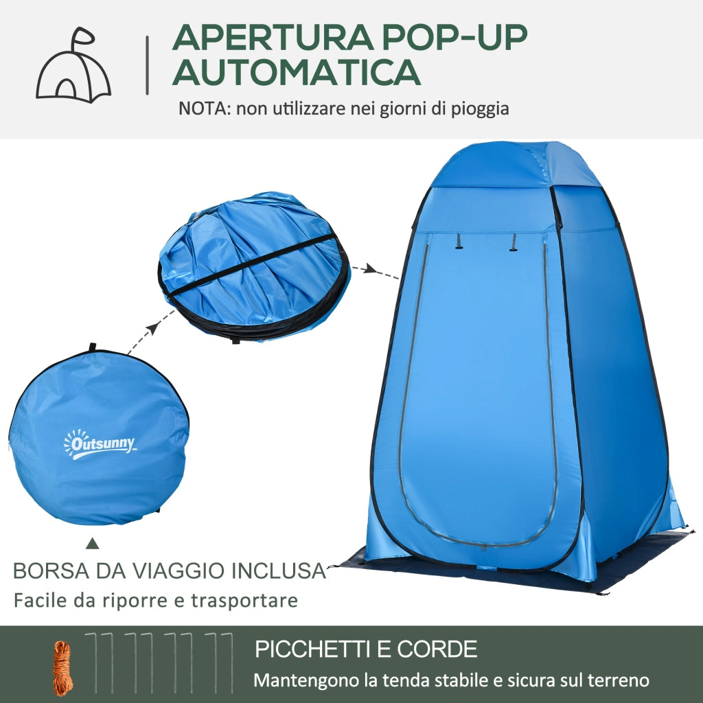 Tenda Doccia da Campeggio e Spiaggia ¨C zephmum ¨C Blu 126x124x189 cm