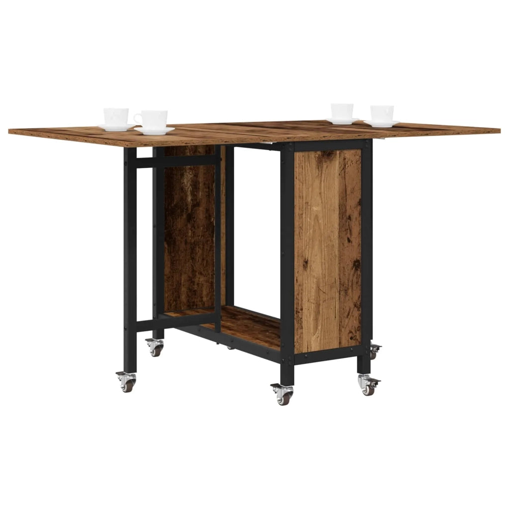 Tavolo da Pranzo | Tavolo da cucina pieghevole con ruote 130 x 80 x 76,5 cm