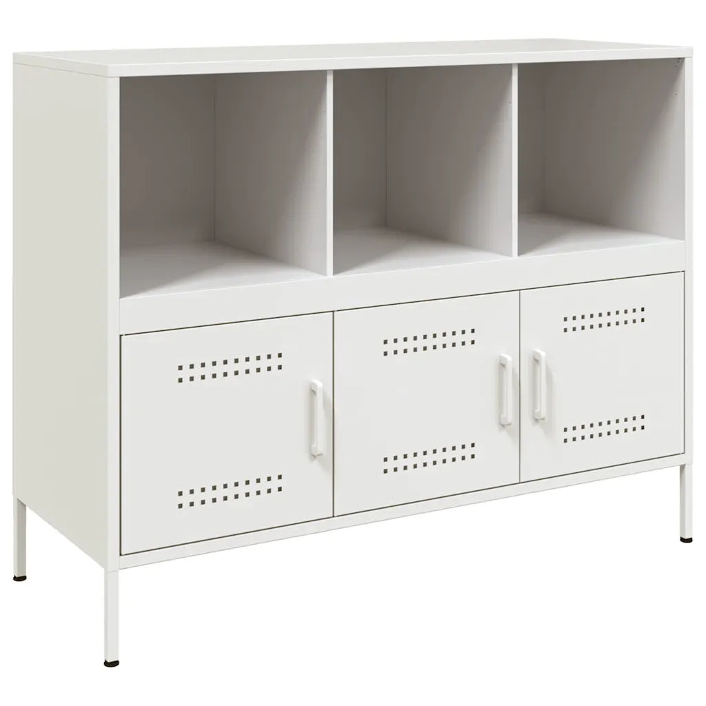 Credenza-Buffet-Armadio da cucina Bianca 100,5x39x79 cm in Acciaio