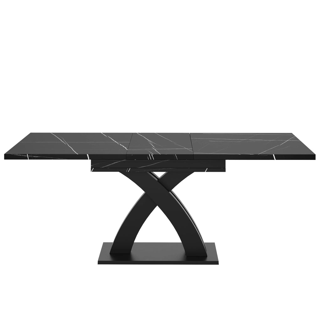 Tavolo da Pranzo Allungabile ¨C Xylo ¨C Nero, Legno, 120(160)x80x76 cm, 6 Persone