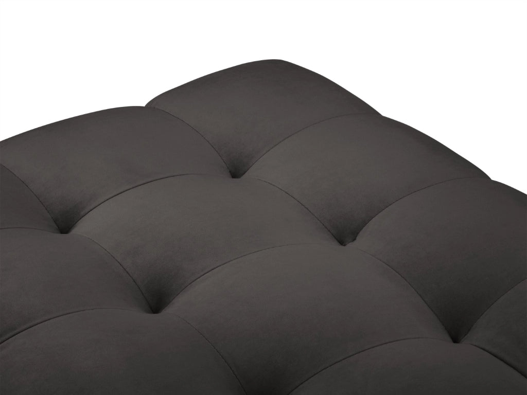 Cosmopolitan Design - Panca "Bali" 2 posti in velluto grigio scuro 