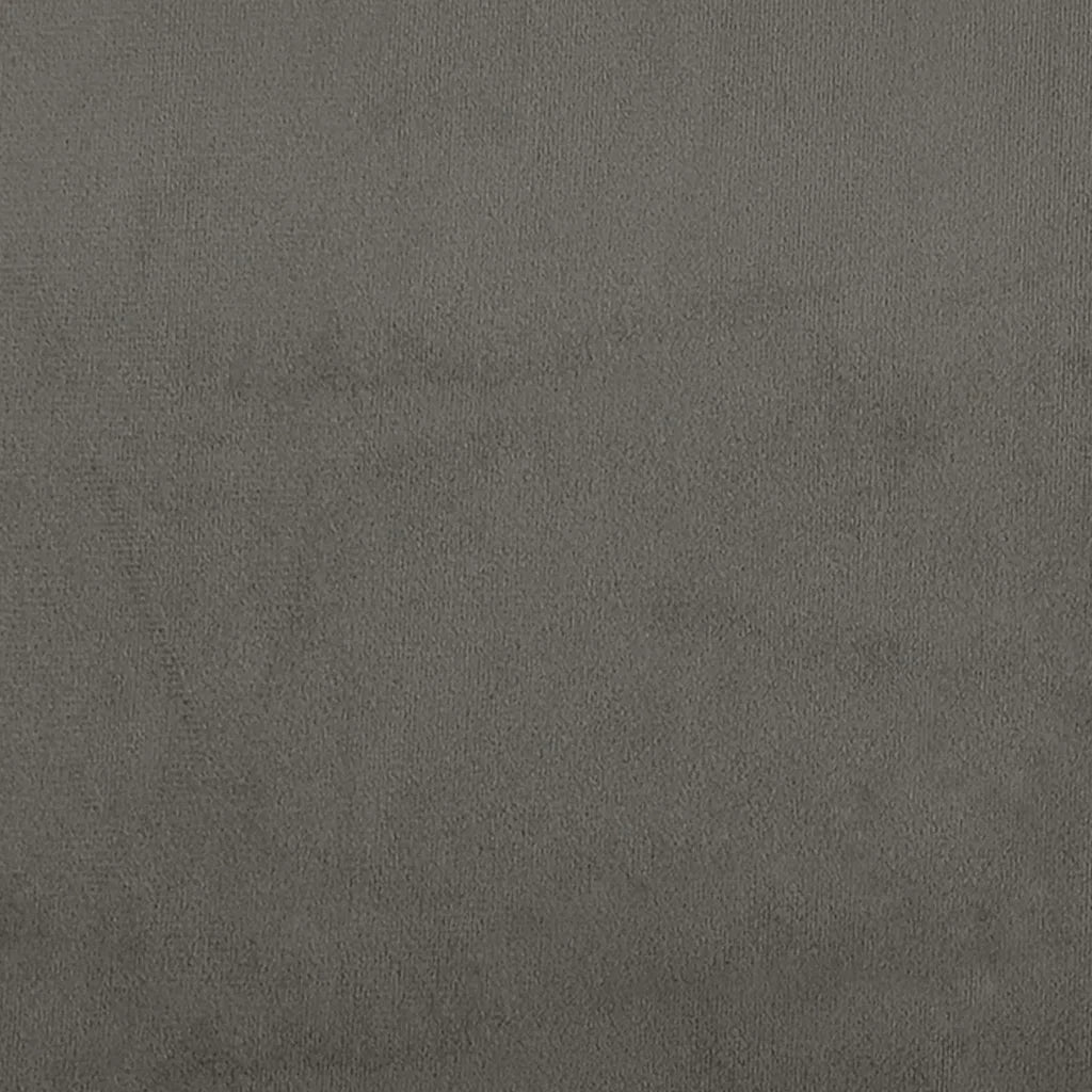 Giroletto a Molle con Materasso Grigio Scuro 200x200 cm Velluto 3144700