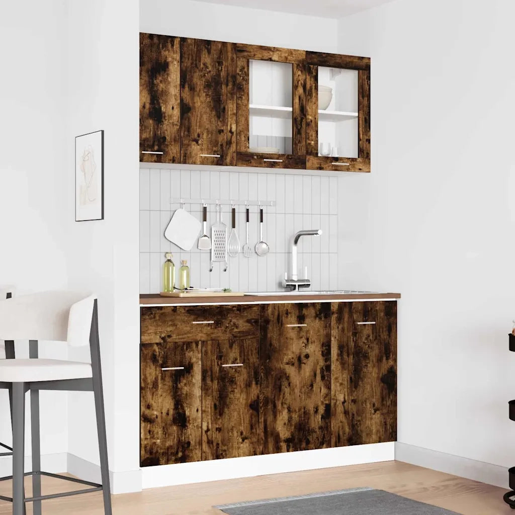 Set mobili da cucina Lyon 4 pcs Rovere fumé 140 x 46 x 81.5 cm 3388345