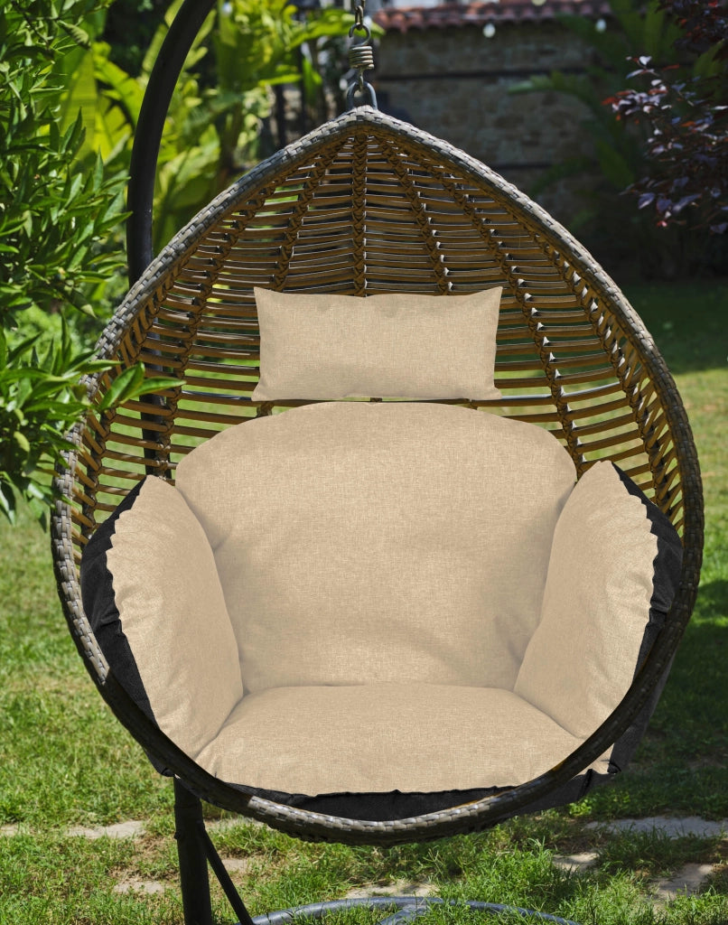 Cuscino da giardino AIO FACTORY 112x113 cm impermeabile beige per sedia sospesa