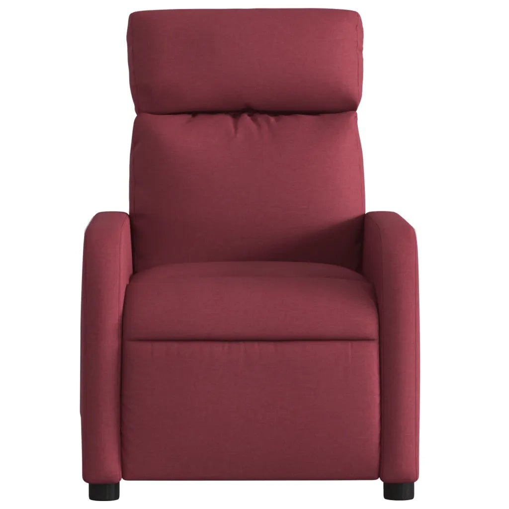 Divano Sedia-Poltrona Reclinabile in Tessuto Rosso Vino 563231