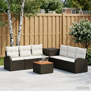 Set di divani 8 pz Nero e Bianco Crema 3448105
