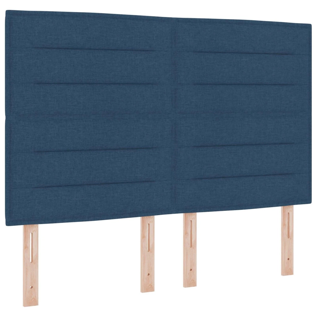 Letto box spring con materasso Blu 140 x 190 cm Tessuto 3455342