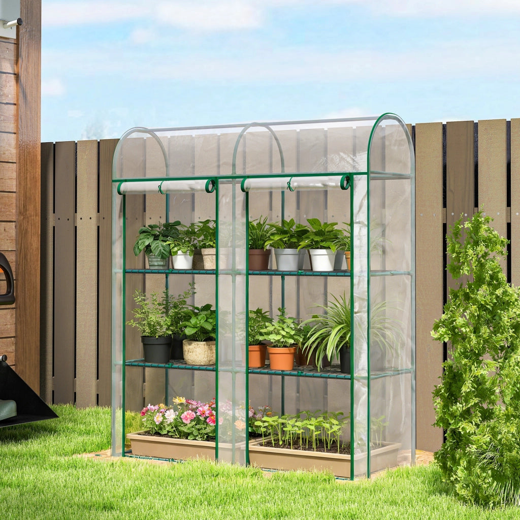 Serra Giardino ¨C zephmum ¨C Plastica Trasparente Acciaio 143x46x164 cm