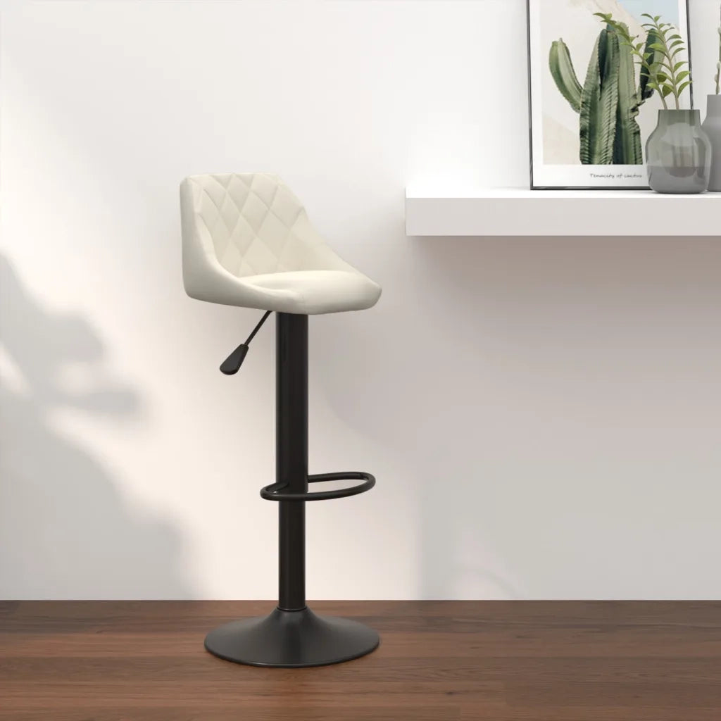 Sgabello da Bar Crema in Velluto cod mxl 62476