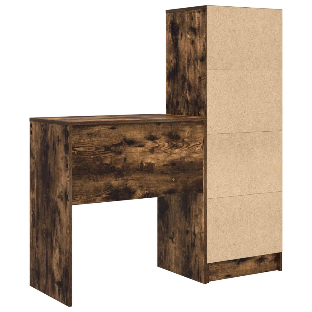 Scrivania con cassetto con lo scaffale 2 pcs Rovere fumé 3337309