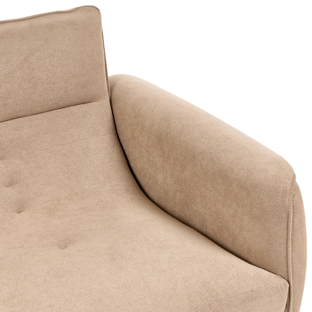 Divano 3 posti Marrone Chiaro Poliestere Rivestimento idrorepellente Soggiorno Stile Moderno