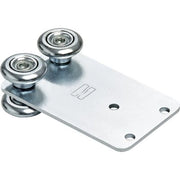 CARRELLO SCORREVOLE 54 COMUNELLO - ZINCATO 4 RUOTE D.MM 24 + STAFFA- 5 pezzi