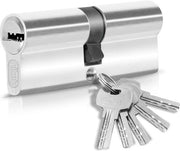 Piastrino di profilo per doppia porta con 5 chiavi lunghezza 70 mm A:35 B:35 set di 1