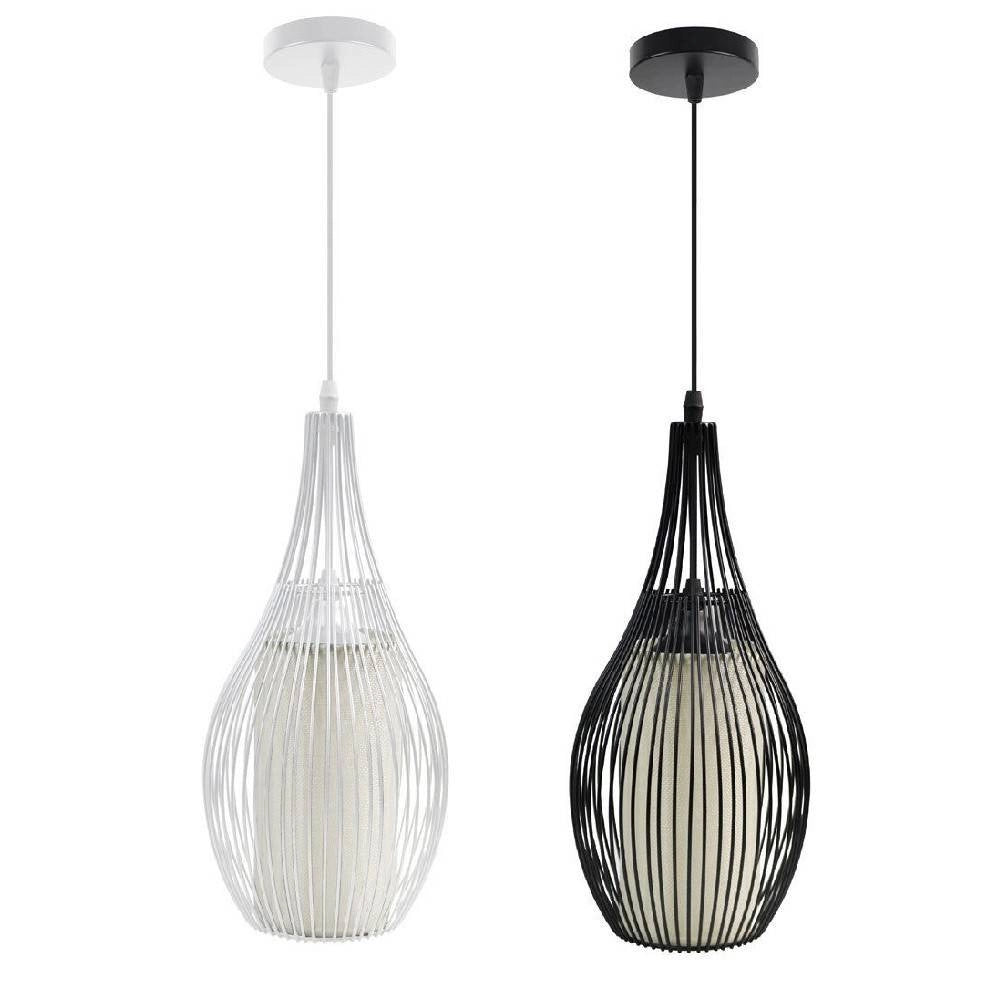 Trade Shop - Lampadario Sospeso Ovale Pendente A Sospensione Moderno E27 Plafoniera B19 -