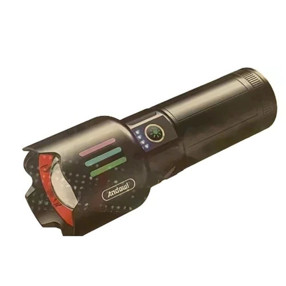 Trade Shop - Torcia Elettrica Alta Potenza Batteria Ricaricabile Led Portatile Indicatore Carica Q-st80 -
