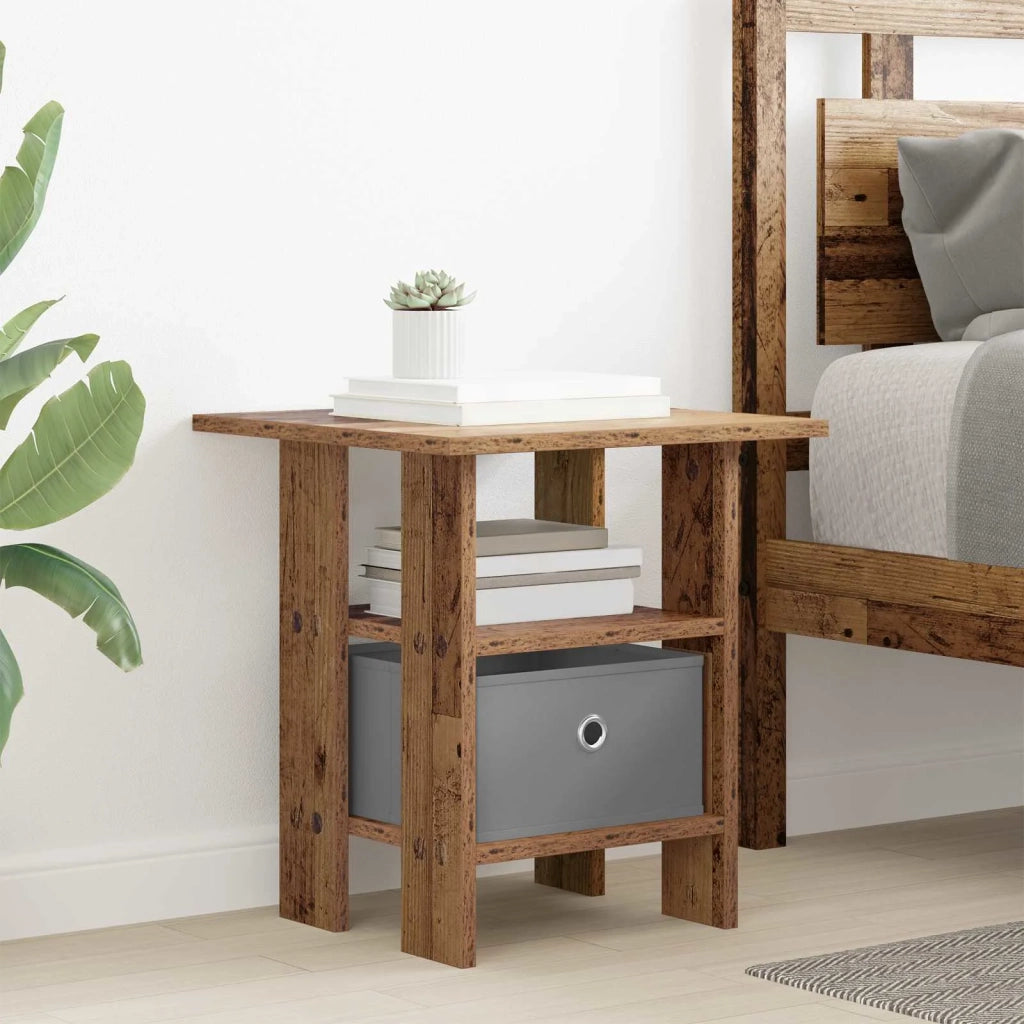 Comodino 2 pcs Legno vecchio 41 x 40 x 45 cm Legno multistrato