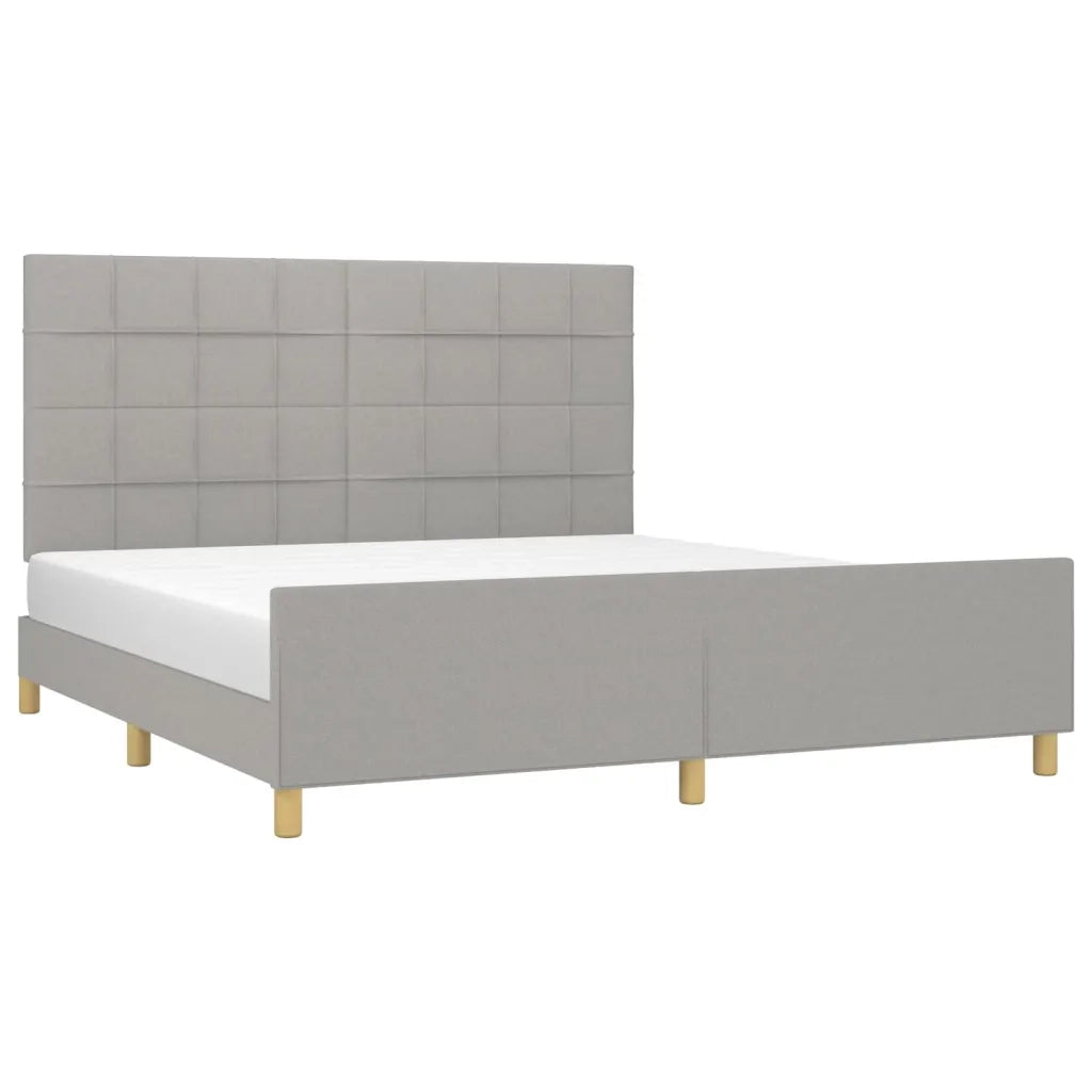 Giroletto senza Materasso Grigio Chiaro 180x200 cm Tessuto 3125073
