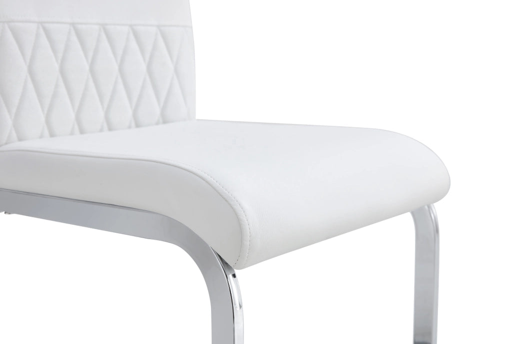 Sedia da pranzo bianca ergonomica con schienale alto